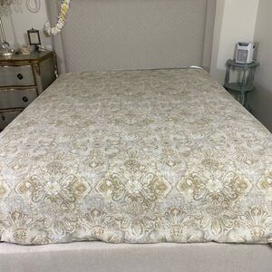 Peacock Alley Cream and Tan Duvet Cover King